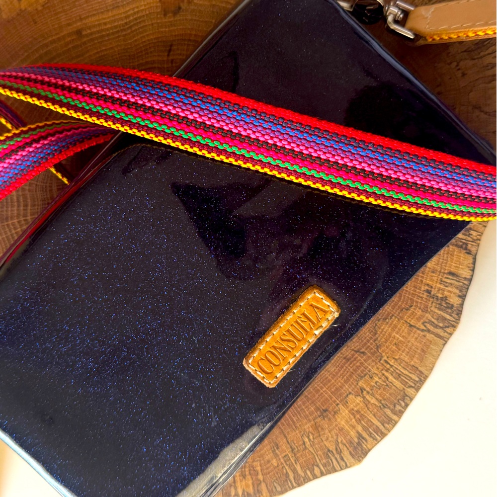 CONSUELA uptown crossbody- sparkly midnight blue- like NEW